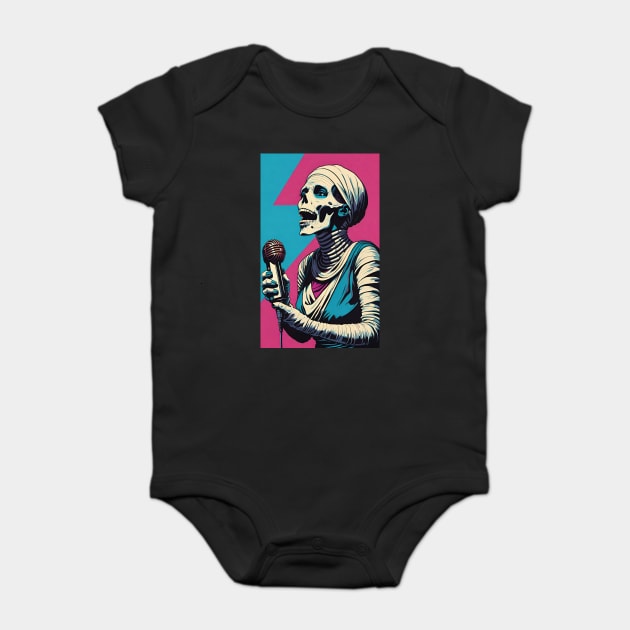 Retro Mummy Karaoke Baby Bodysuit by Grave Digs